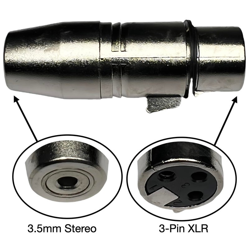 CESS XLR to 3.5mm Stereo Audio Adapter - Connects iPhone, iPad, or Other 3.5mm Devices to Powered Speakers - Image 2